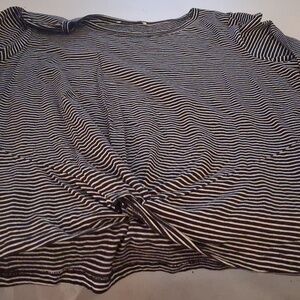 Striped Black and White Women's Top